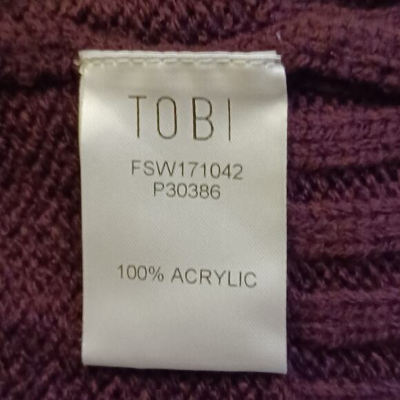 TOBI Give Love Cold Shoulder Sweater Mini Dress. Size L - Picture 10 of 11